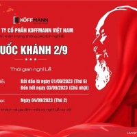 KOFFMANN THÔNG BÁO LỊCH NGHỈ LỄ QUỐC KHÁNH 02/09